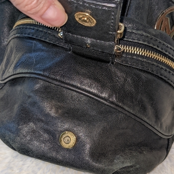 Michael Kors Black Soft Leather Satchel Shoulder Bag - Picture 11 of 16